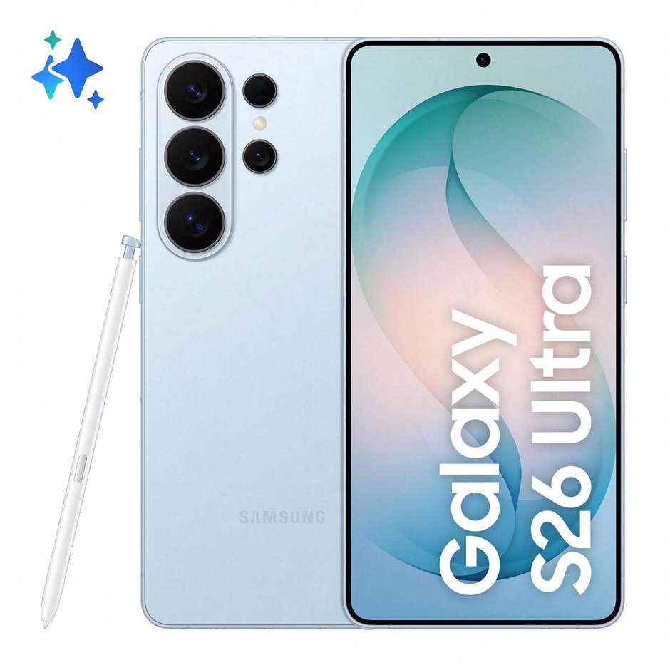 Samsung Galaxy S26 Ultra Smartphone 5G 6,9" Dynamic AMOLED 2X 512GB 200MP S-Pen Colore Sky Blue