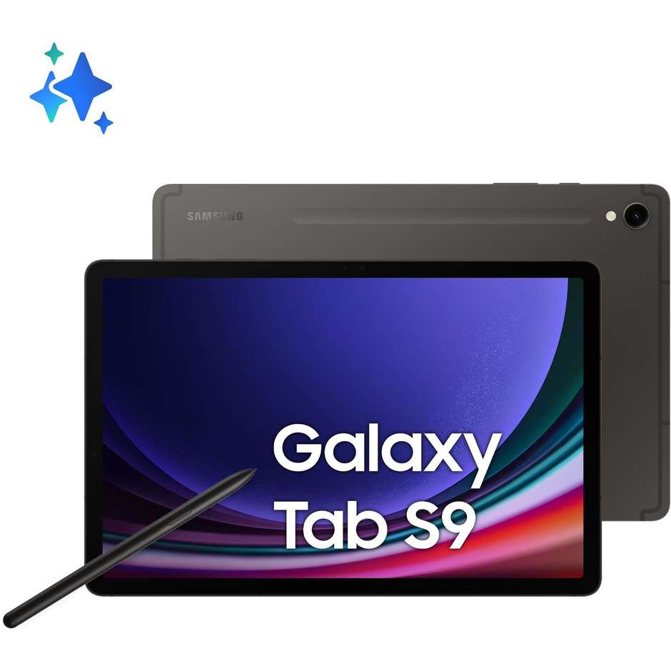 Samsung Galaxy S9 Tablet 11" Wi-Fi RAM 8 GB Memoria 128 GB Android 13 Colore Grafite