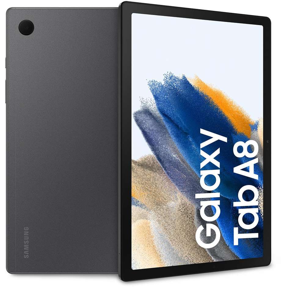 Samsung Galaxy Tab A8 Tablet 10,5" HD 4G LTE Wi-Fi Ram 4 Gb Memoria 64 Gb Android colore grey