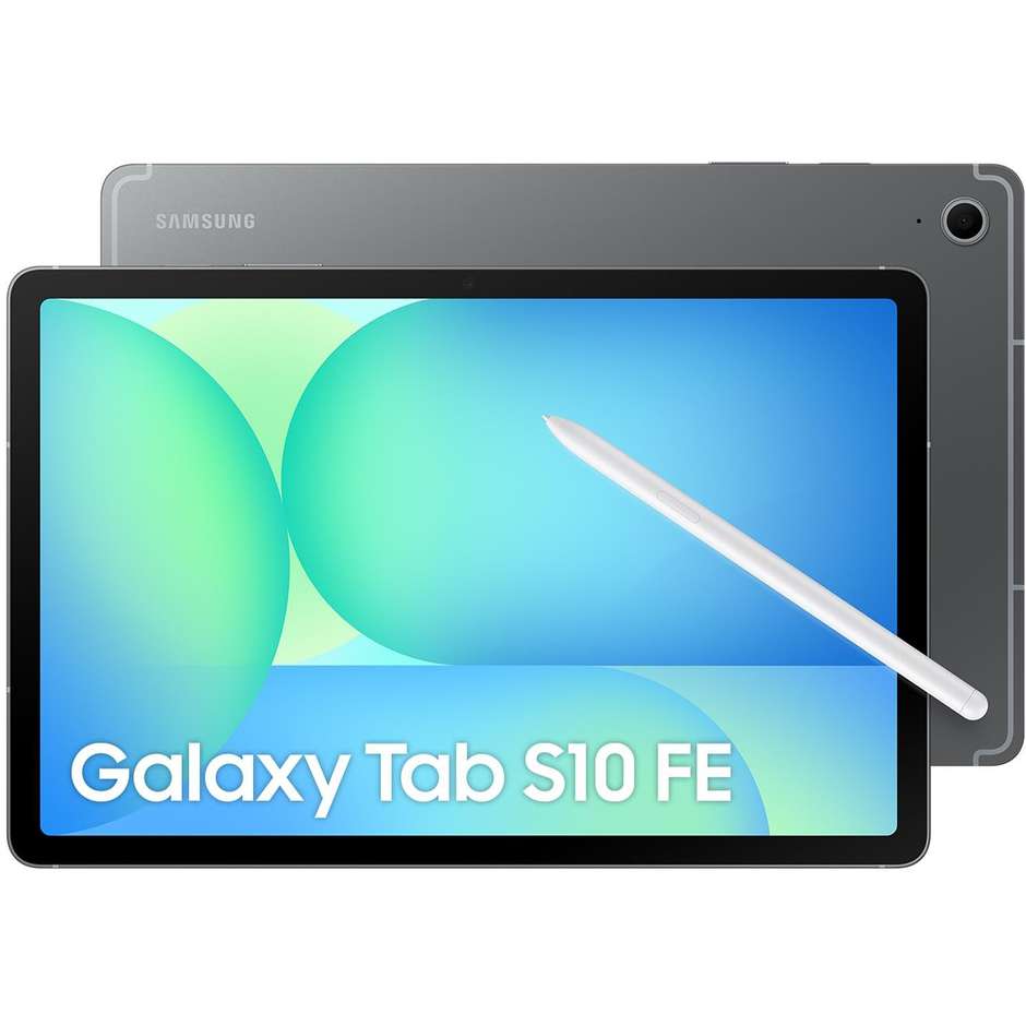 Samsung Galaxy Tab S10 FE Tablet 10,9" WUXGA+ con S Pen Exynos Octa-Core RAM 12 GB Memoria 256 GB Wi-Fi Android Gray