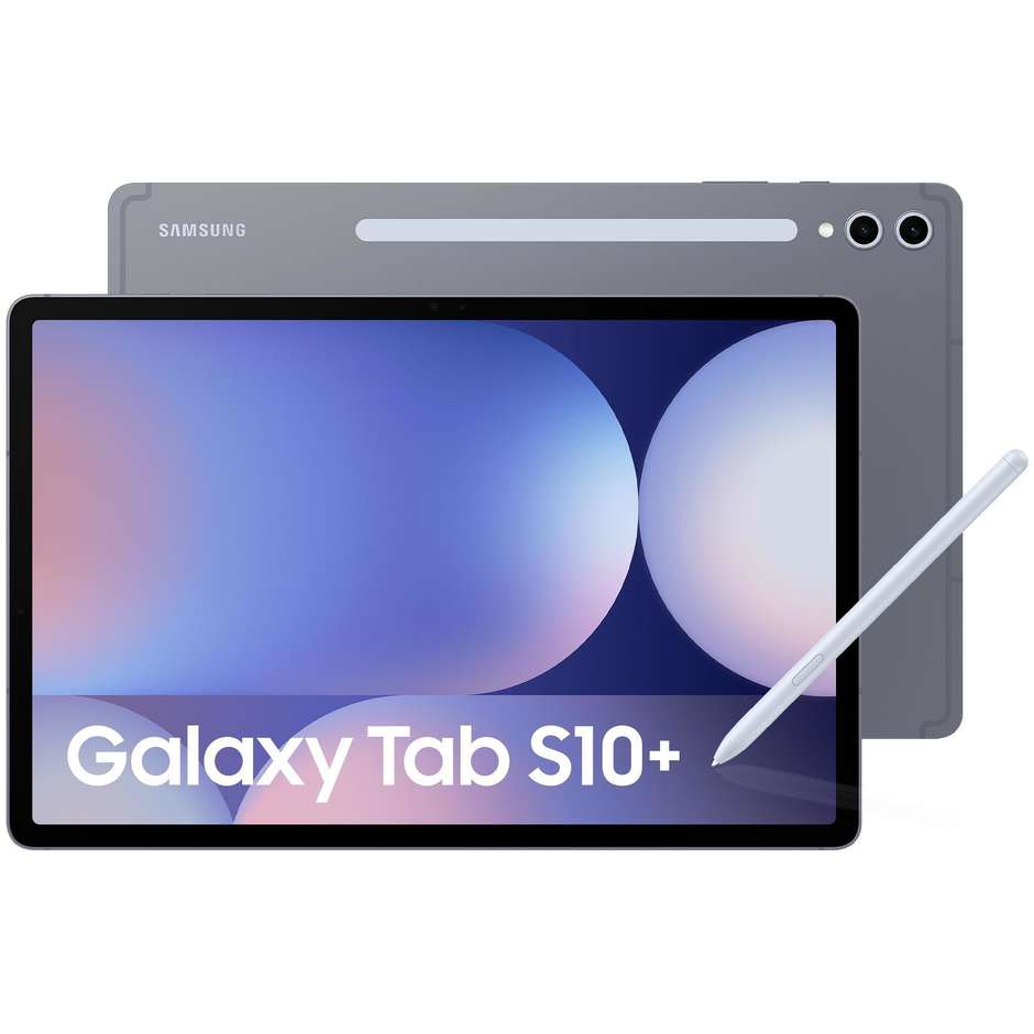 Samsung Galaxy Tab S10+ Tablet 12.4" Wi-Fi Ram 12 GB Memoria 256 GB Android 14 Colore Grigio