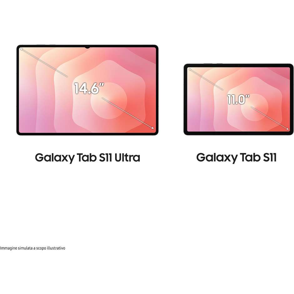 Samsung  Galaxy Tab S11 Ultra Wi-Fi 14,6" Ram 12 GB Memoria 512 GB Colore Grigio