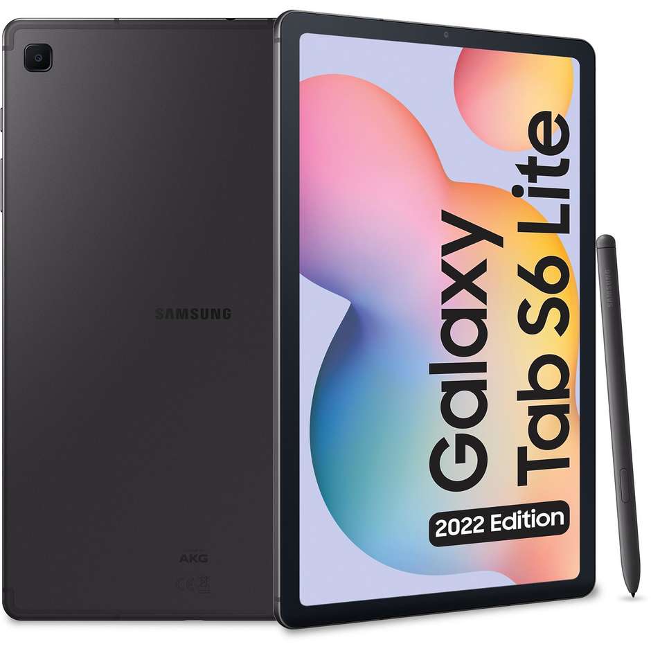 Samsung Galaxy Tab S6 Lite Tablet 10.4" Wi-Fi + LTE Ram 4 Gb Memoria 64 Gb Android 12 colore nero