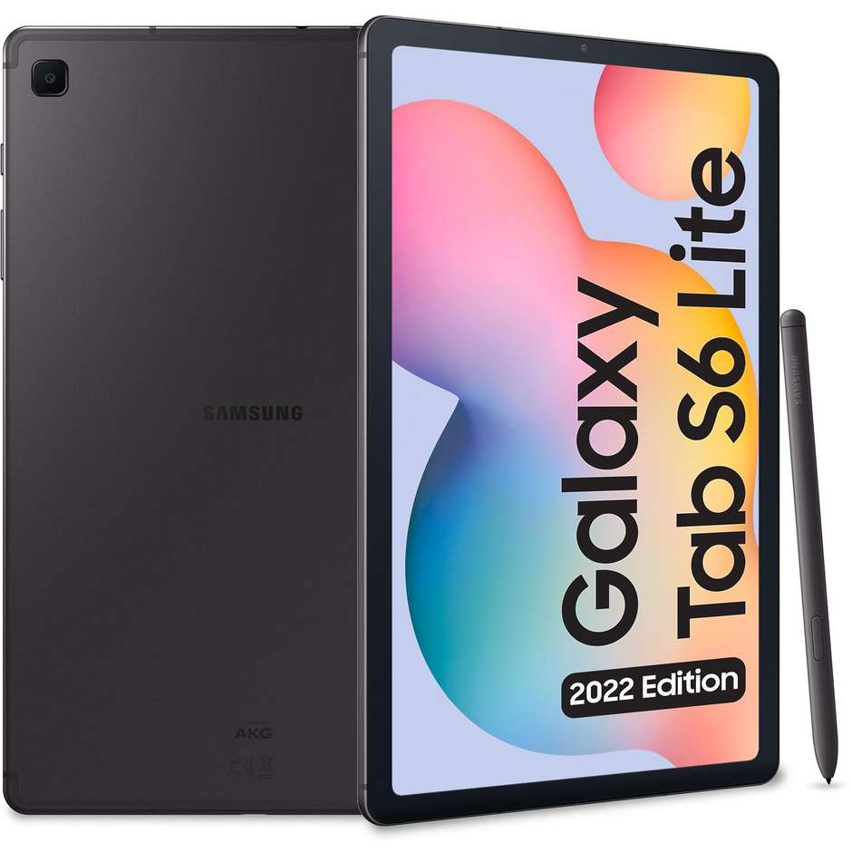 Samsung Galaxy Tab S6 Lite Tablet 10,4" Wi-Fi Ram 4 Gb Memoria 128 Gb Android colore Gray