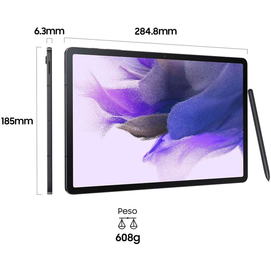Samsung Galaxy Tab S7 FE SM-T733NZKEEUE, 12,4″ Wi-Fi, RAM 6 GB, 128 GB, Mystic Black