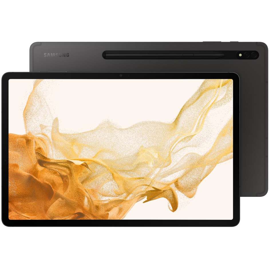 Samsung Galaxy Tab S8+ Tablet 12.4" Wi-Fi Ram 8 GB Memoria 256 GB Android 12 Colore Graphite