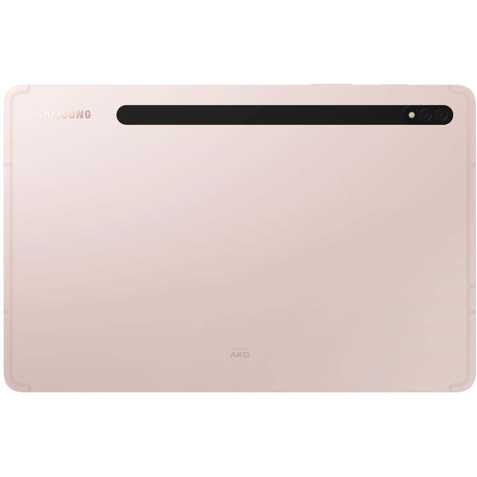 Samsung Galaxy Tab S8 Tablet 5G 11" Wi-Fi+Cellular Ram 8 Gb Memoria 128 Gb Android 12 Colore Oro rosa