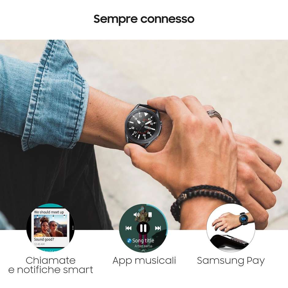 Samsung Galaxy Watch 3 Smartwatch 41 mm GPS Bluetooth colore Mystic Black