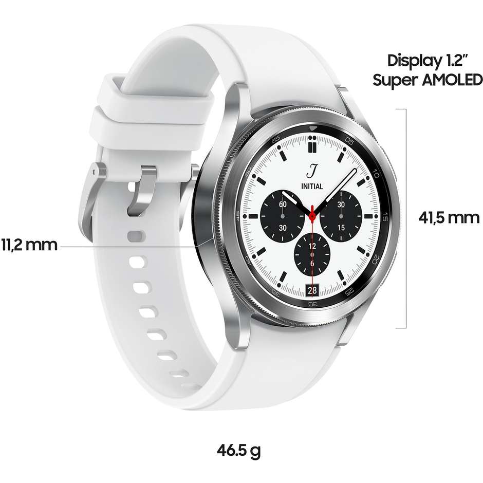 Samsung Galaxy Watch 4 Classic Smartwatch 42 mm Wi-fi Bluetooth NFC colore argento