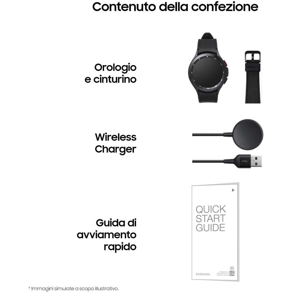 Samsung Galaxy Watch 4 Classic Smartwatch 42 mm Wi-fi Bluetooth NFC colore nero