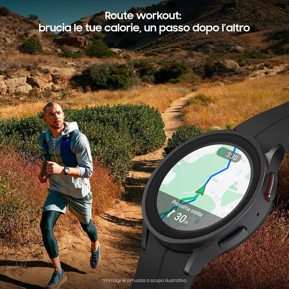 Samsung Galaxy Watch 5 Smartwatch 44mm GPS Bluetooth Fitness Tracker colore Nero