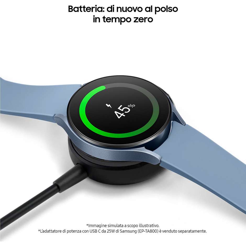 Samsung Galaxy Watch 5 Smartwatch 44mm GPS Bluetooth Fitness Tracker colore silver