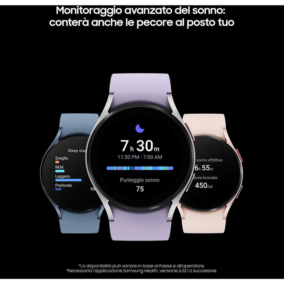 Samsung Galaxy Watch 5 Smartwatch Super AMOLED 40 mm GPS Bluetooth Colore Silver