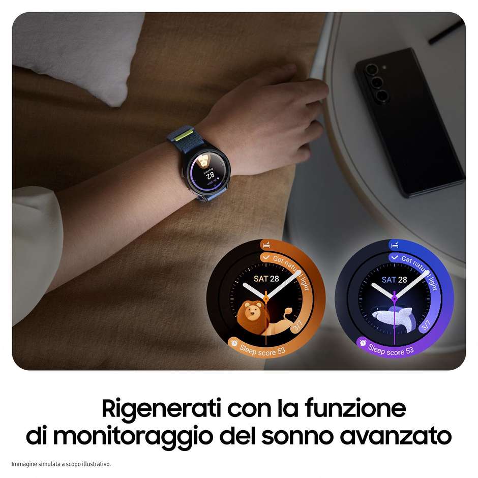 Samsung Galaxy Watch 6 Classic Smartwatch Fitness Tracker 47 mm GPS Wi-Fi Colore Argento con cinturino Argento