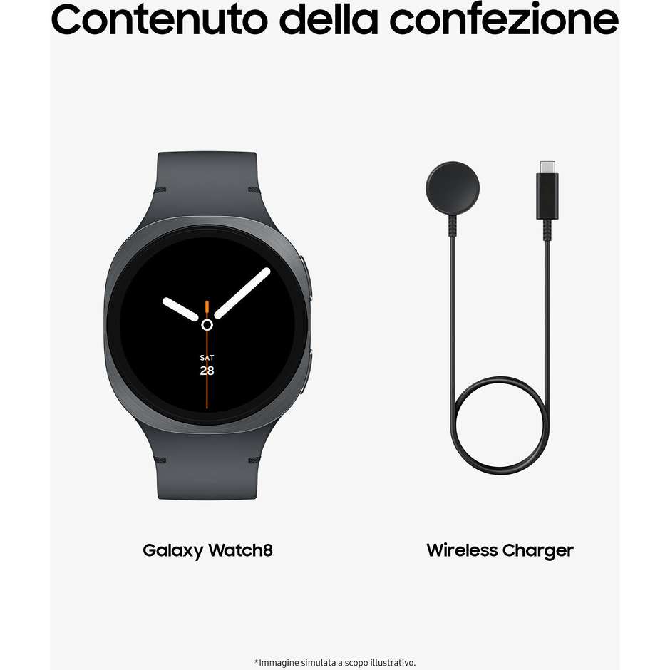 Samsung Galaxy Watch 8 Bluetooth 40mm in Alluminio Colore Grafite