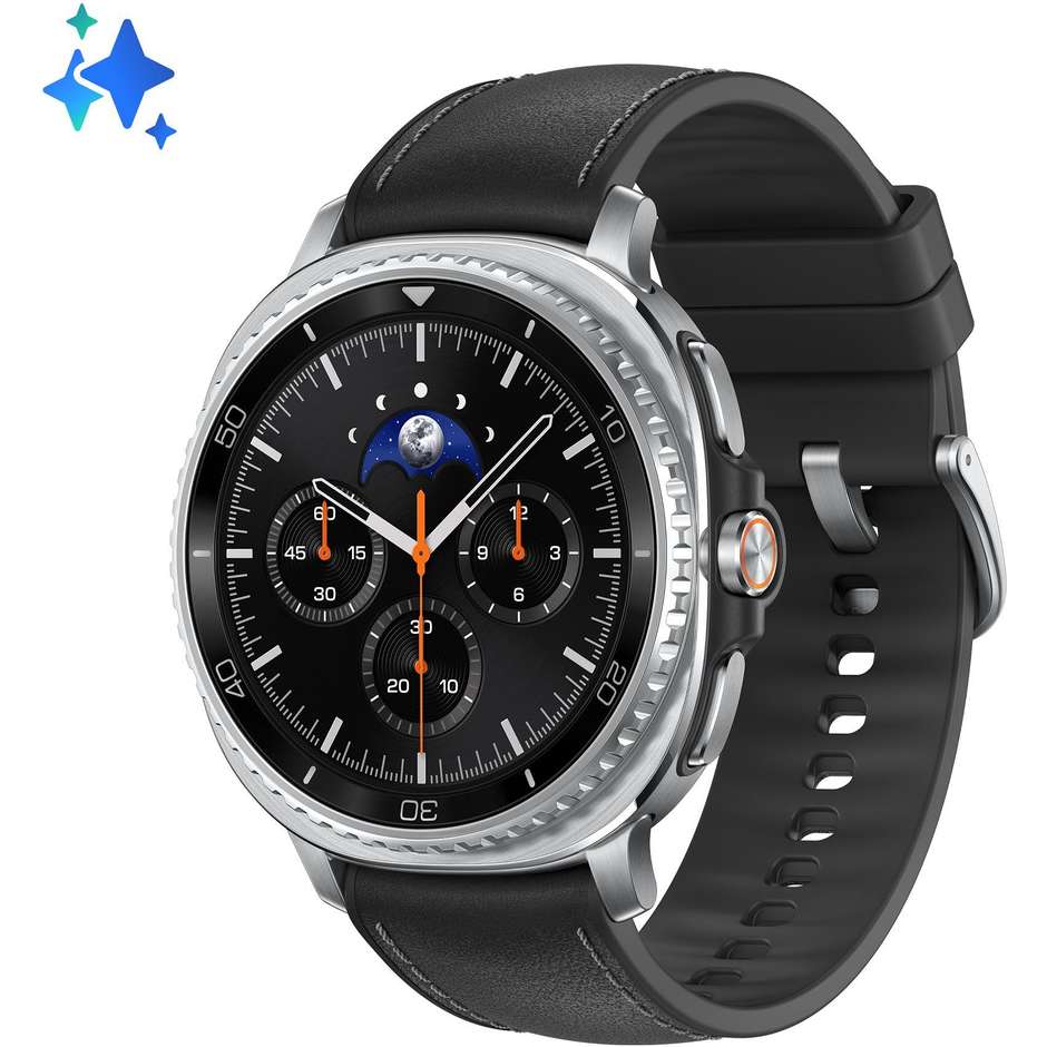 Samsung Galaxy Watch 8 Classic Bluetooth 46mm Argento con cinturino nero
