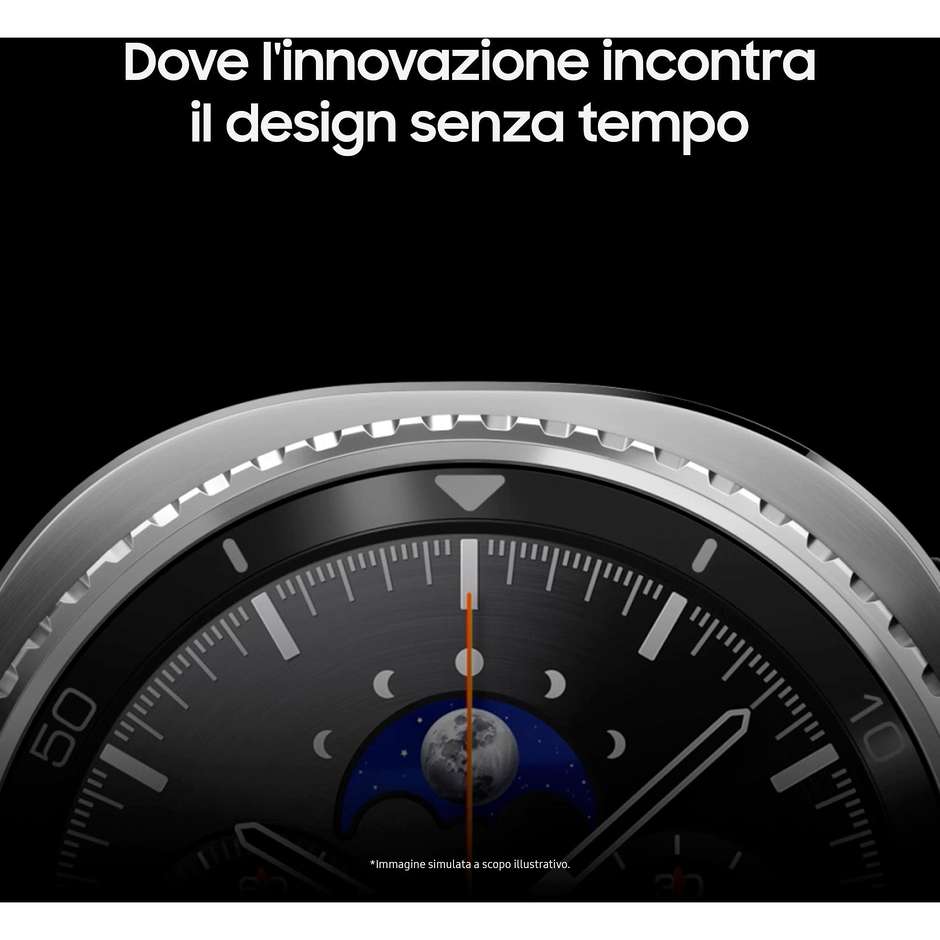 Samsung Galaxy Watch 8 Classic Bluetooth 46mm Argento con cinturino nero