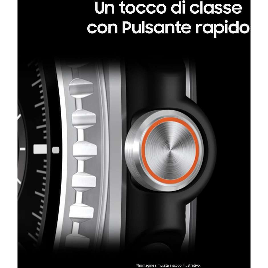 Samsung Galaxy Watch 8 Classic Bluetooth 46mm Argento con cinturino nero