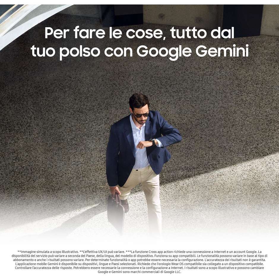 Samsung Galaxy Watch 8 Classic Bluetooth 46mm Argento con cinturino nero