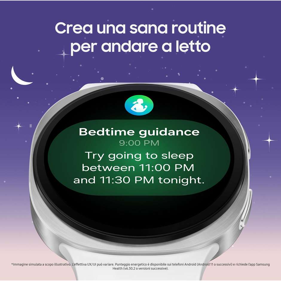 Samsung Galaxy Watch FE 40mm Smartwatch Super AMOLED Cassa Alluminio Bluetooth Colore Argento