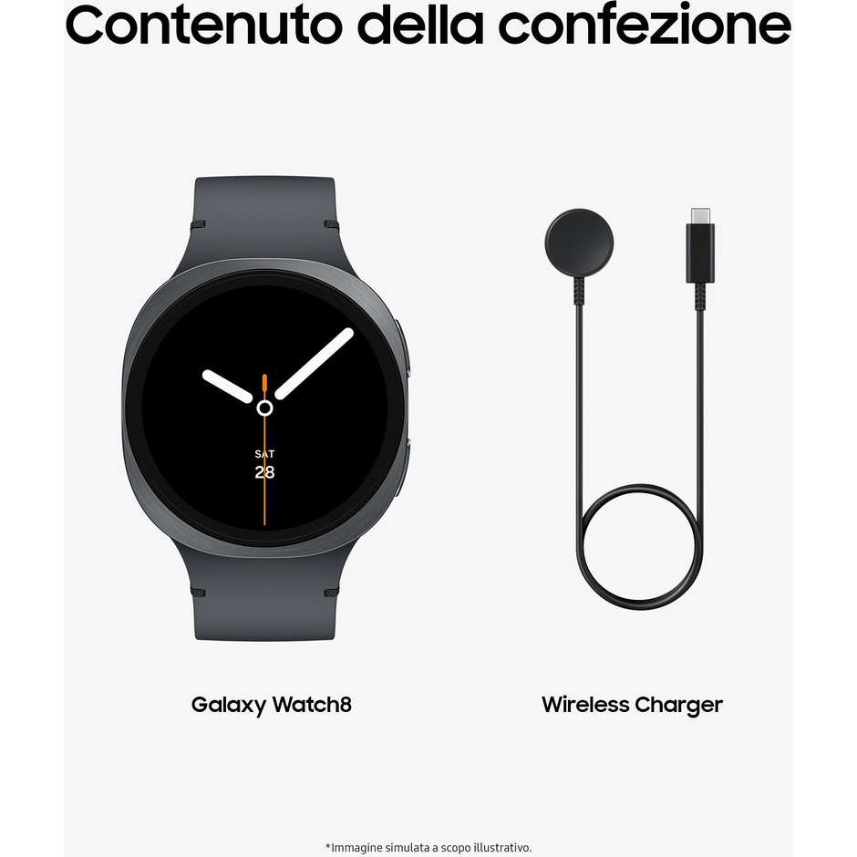 Samsung Galaxy Watch FE 44mm Smartwatch Super AMOLED Cassa Alluminio Bluetooth Colore Nero