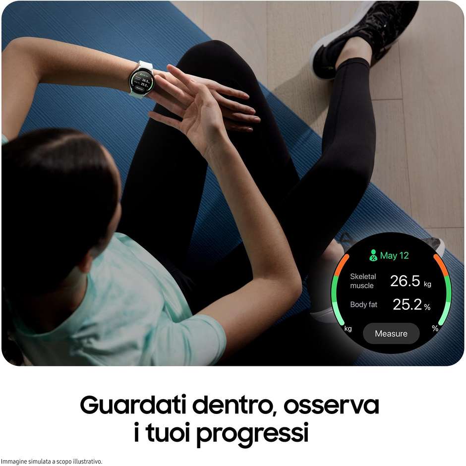 Samsung Galaxy Watch6 44mm Smartwatch Super AMOLED Bluetooth Wi-Fi Colore Argento (SM-R940NZSAEUE)