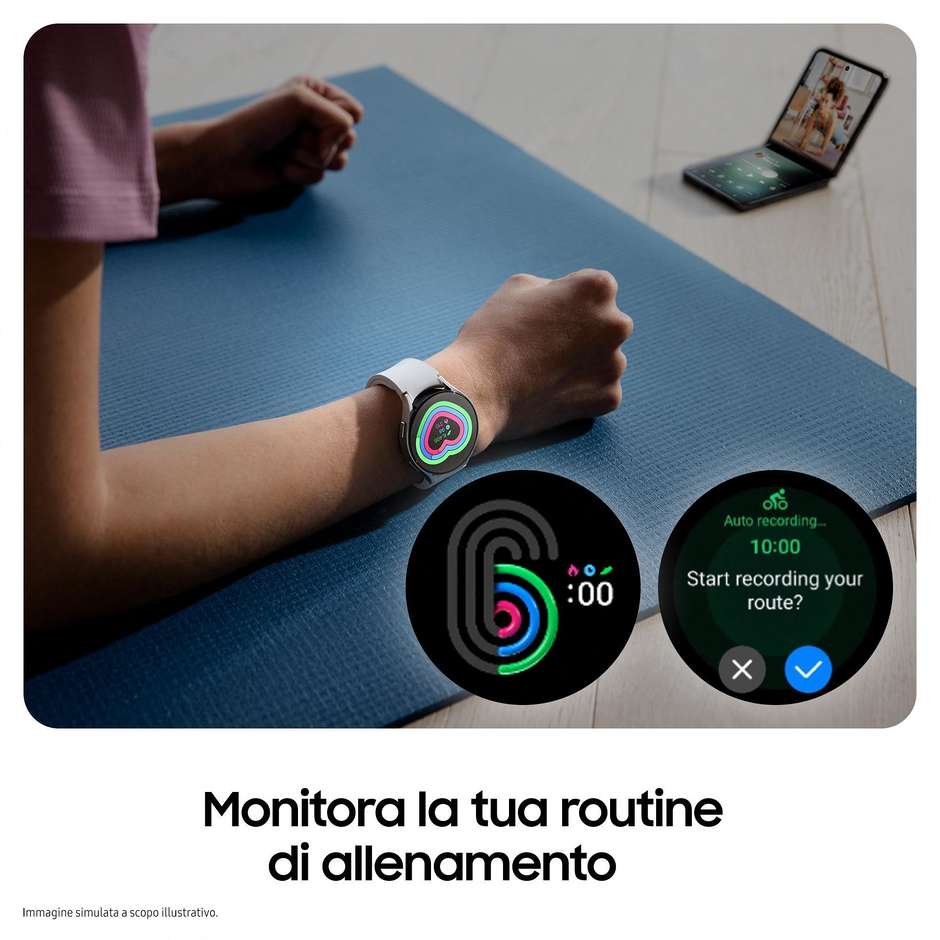 Samsung Galaxy Watch6 44mm Smartwatch Super AMOLED Bluetooth Wi-Fi Colore Argento (SM-R940NZSAEUE)