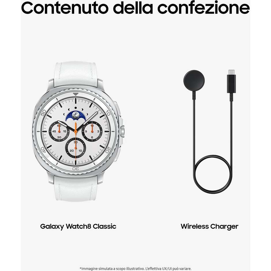 Samsung Galaxy Watch6 Classic 43mm Smartwatch Ghiera Rotante Acciaio Bluetooth Colore Nero
