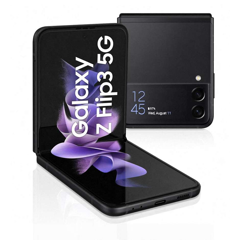 Samsung Galaxy Z Flip 3 5G Smartophone 1,9''/6,7'' AMOLED Ram 8 Gb Memoria 128 Gb Android colore Phantom Black