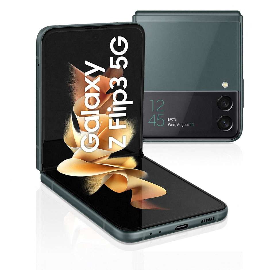 Samsung Galaxy Z Flip 3 5G Smartophone 1,9''/6,7'' AMOLED Ram 8 Gb Memoria 128 Gb Android colore Phantom Green