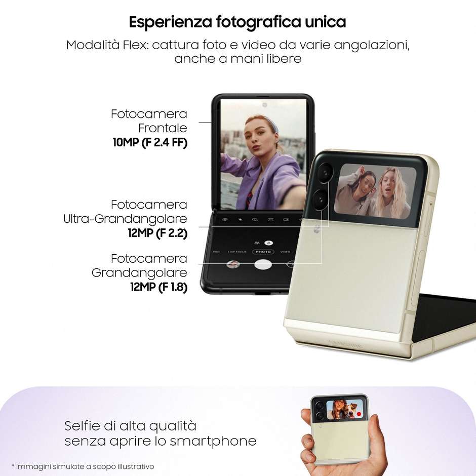 Samsung Galaxy Z Flip 3 5G Smartophone 1,9''/6,7'' AMOLED Ram 8 Gb Memoria 128 Gb Android colore Phantom Green