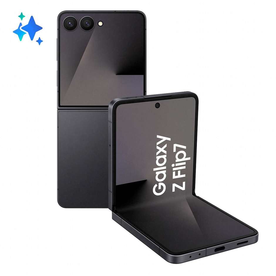 Samsung Galaxy Z Flip 7 Smartphone 5G 4,1"/6,9" Ram 12 GB Memoria 256 GB Colore Nero
