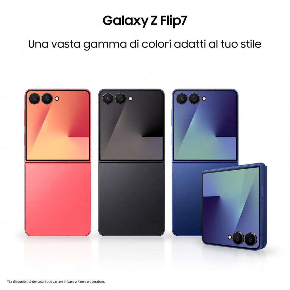 Samsung Galaxy Z Flip 7 Smartphone 5G 6,9" Dynamic AMOLED 2X 256GB Pieghevole Colore Corallo