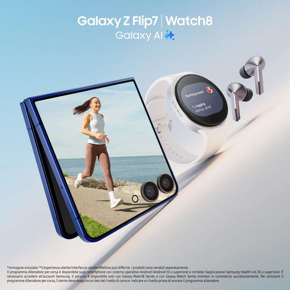 Samsung Galaxy Z Flip 7 Smartphone 5G 6,9" Dynamic AMOLED 2X 256GB Pieghevole Colore Corallo