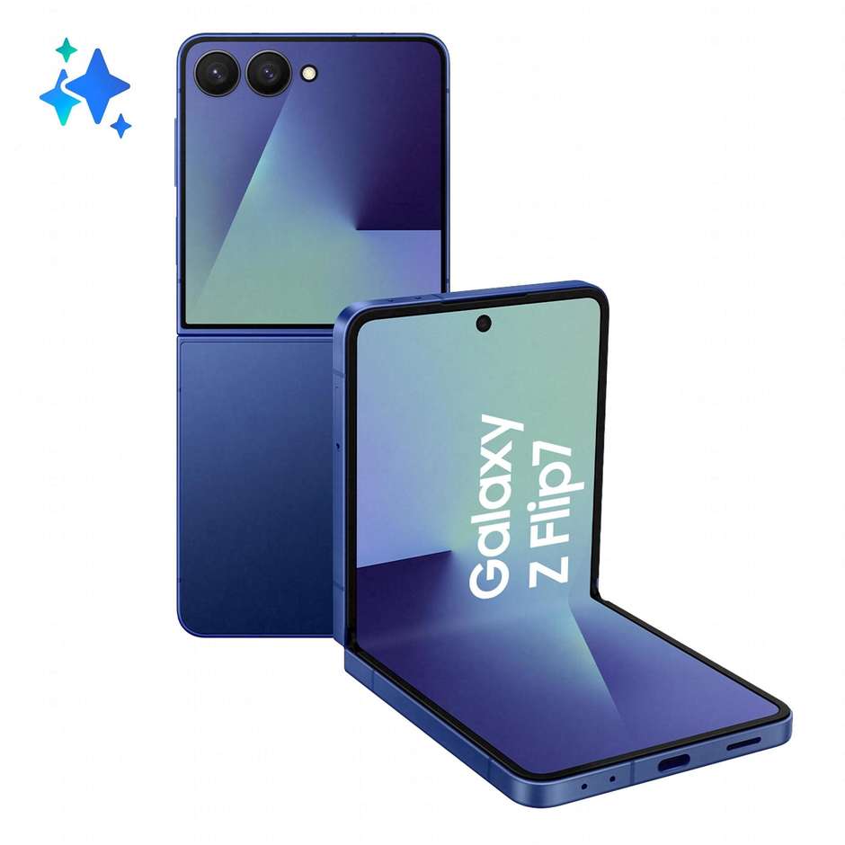 Samsung Galaxy Z Flip 7 Smartphone 5G 6,9" Dynamic AMOLED 2X 512GB Pieghevole Colore Blue Shadow
