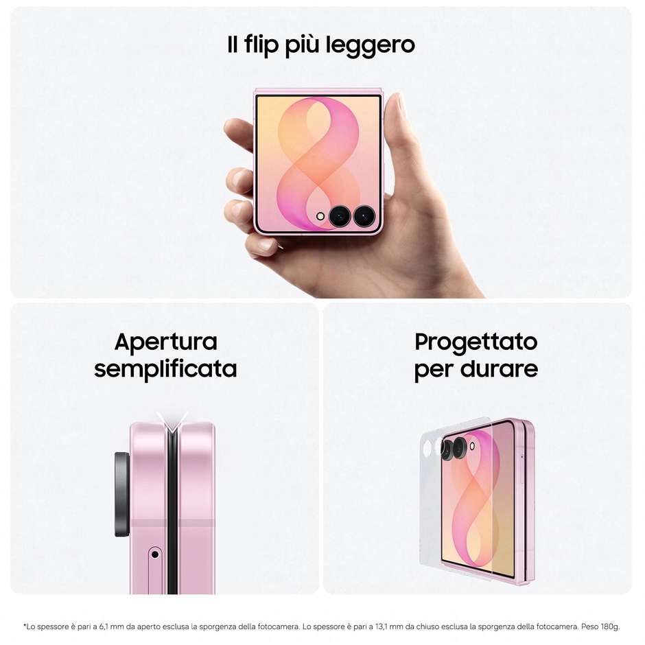 Samsung Galaxy Z Flip8 256GB 5G Pieghevole 50MP Cream