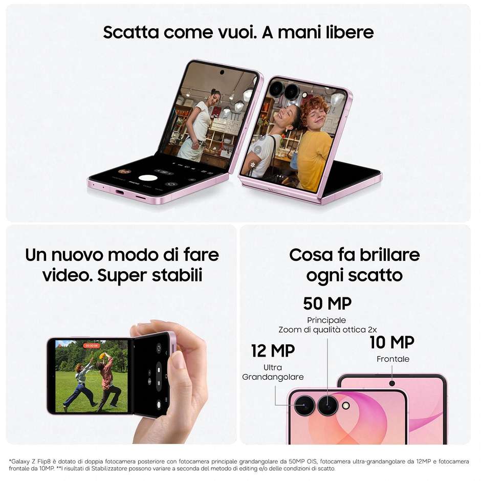 Samsung Galaxy Z Flip8 256GB 5G Pieghevole 50MP Cream