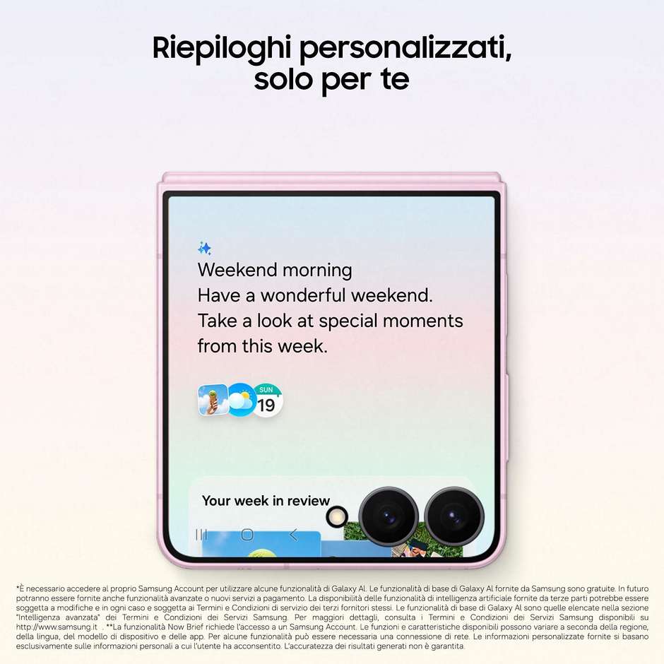 Samsung Galaxy Z Flip8 256GB 5G Pieghevole 50MP Cream