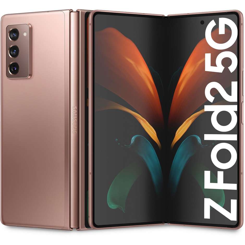 Samsung Galaxy Z Fold 2 Smartphone 6,2'' 5G Ram 12 Gb Memoria 256 Gb Android 10 colore Mystic Bronze