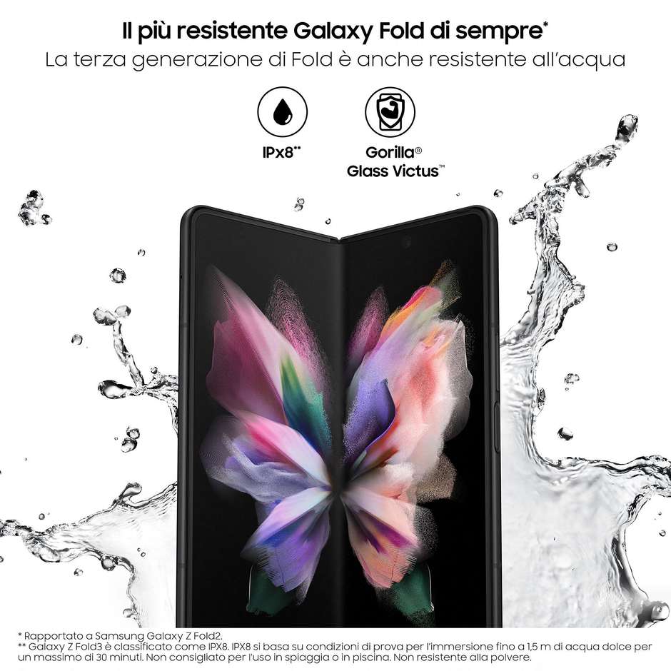 Samsung Galaxy Z Fold 3 5G Smartphone 6,2''/7,6'' AMOLED Ram 12 Gb Memoria 256 Gb Android colore Phantom Green
