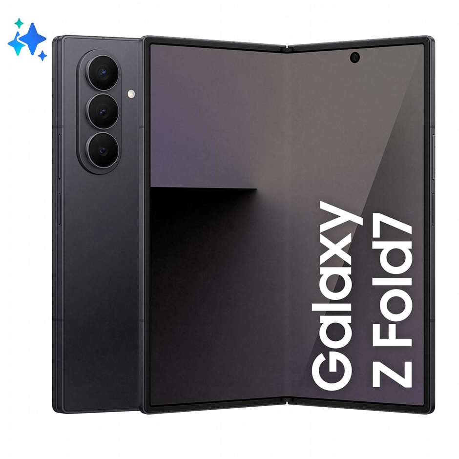 Samsung Galaxy Z Fold 7 Smartphone 5G 8,0" Dynamic AMOLED 2X 1TB Chip Snapdragon 8 Gen 3 Colore Nero