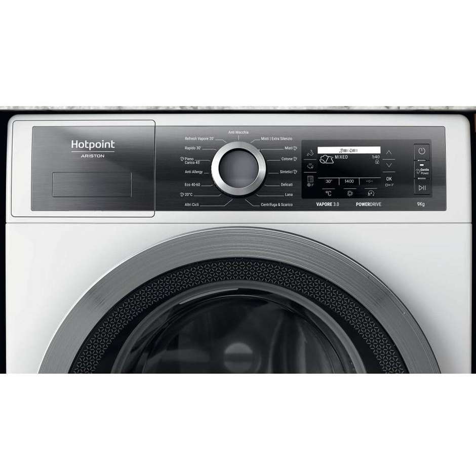 Samsung H799GPOWERIT Lavatrice Caricamento frontale Capacita 9 Kg 1400 Giri/min Classe A Colore Bianco