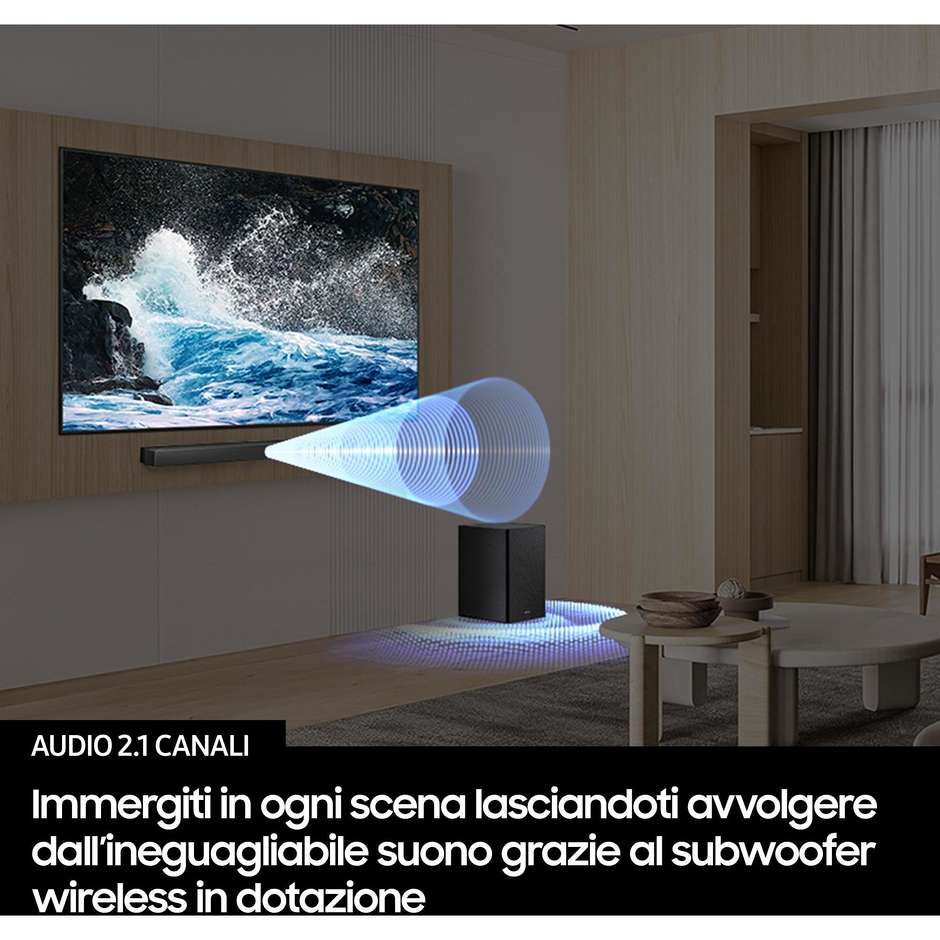 SAMSUNG HW-B450F/ZF Soundbar All-in-One per TV e Intrattenimento Domestico DTS Colore Black