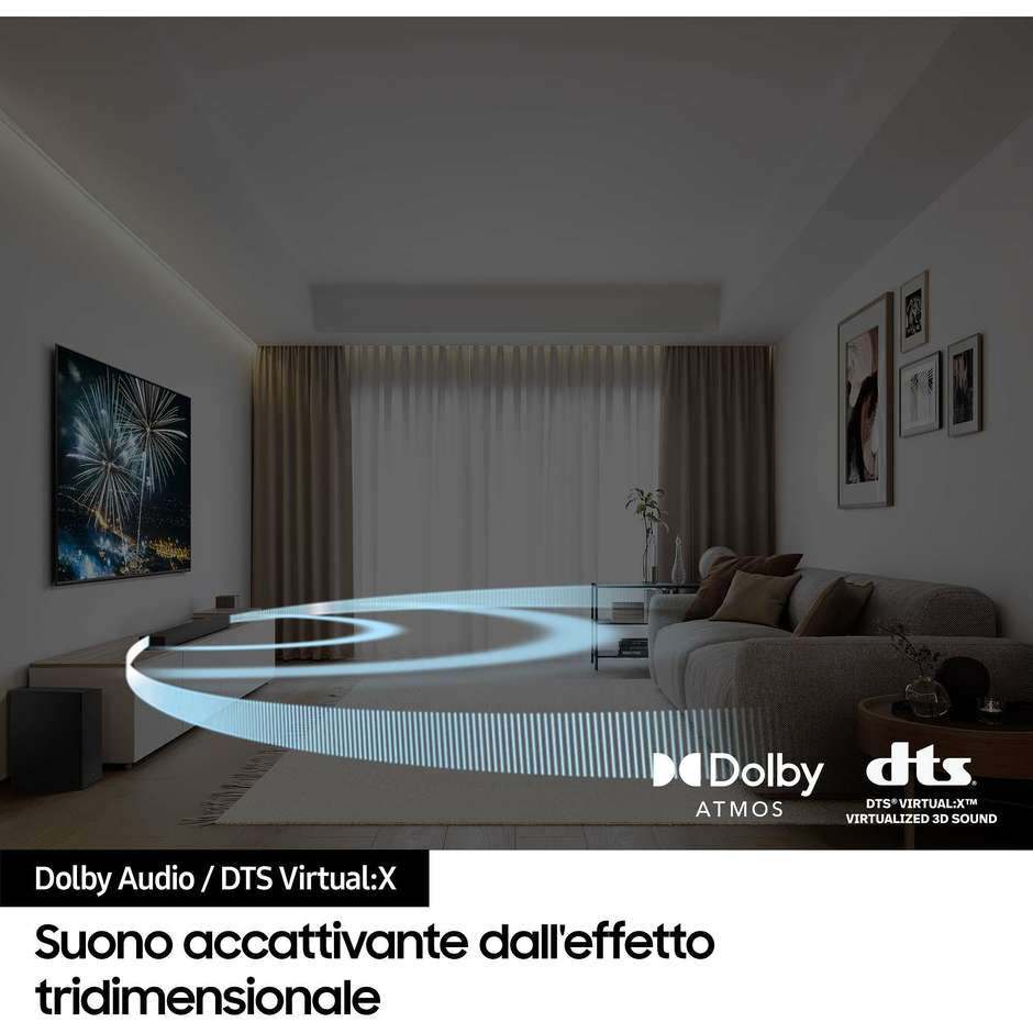 SAMSUNG HW-B650D/ZF Soundbar All-in-One per TV e Intrattenimento Domestico Colore Black