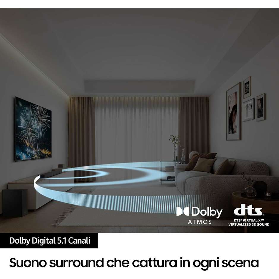 Samsung HW-B750D/ZF Serie B Soundbar Wireless Dolby 5.1 Canali Colore Nero