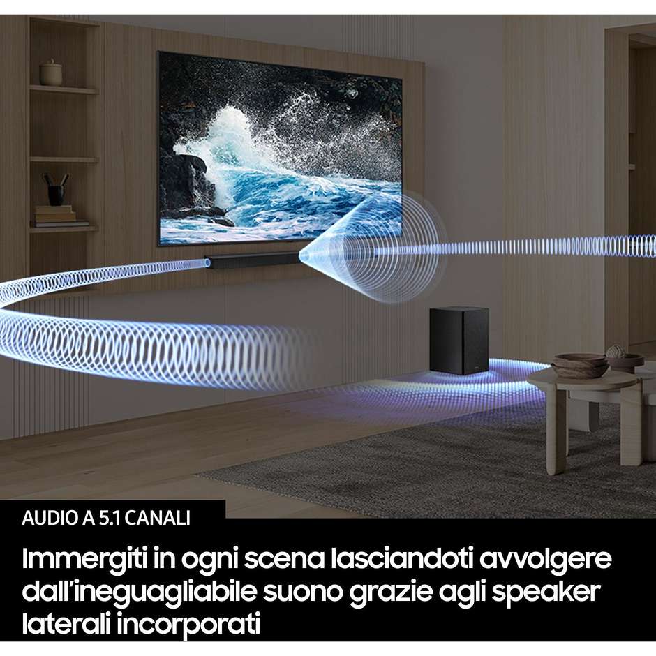 SAMSUNG HW-B750F/ZF Soundbar All-in-One per TV e Intrattenimento Domestico DTS Colore Black
