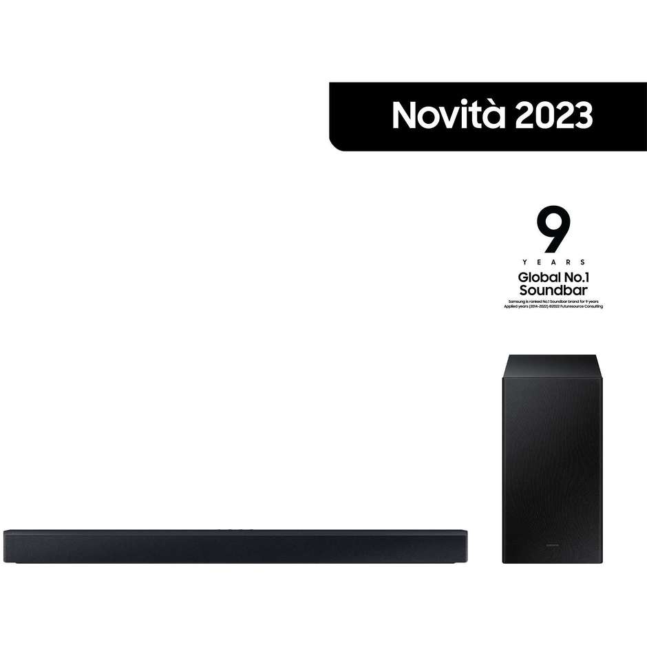 Samsung HW-C450/ZF Soundbar Cablato Bluetooth Potenza 300 W Colore Nero