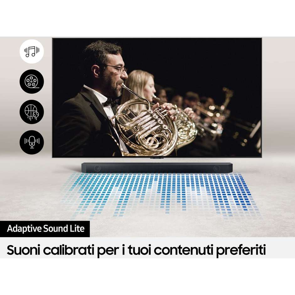 Samsung HW-C450/ZF Soundbar con Subwoofer per TV Nero