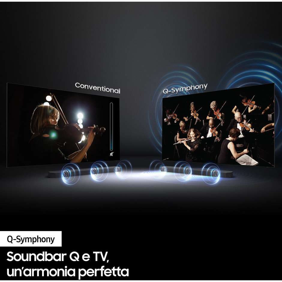 Samsung HW-Q800B/ZF Soundbar con Subwoofer 5.1.2 Potenza 360W 2022, audio 3D Wireless ottimizzato, Effetto Cinema Surround