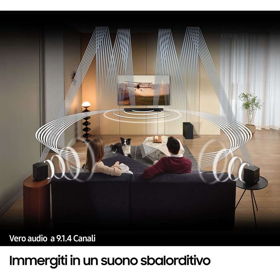 Samsung HW-Q930D/ZF Serie Q Soundbar Wireless Dolby Atmos Audio a 9.1.4 Canali Colore Titan Black